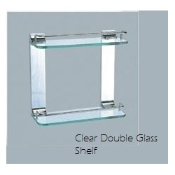 Clear Double Glass Shelf