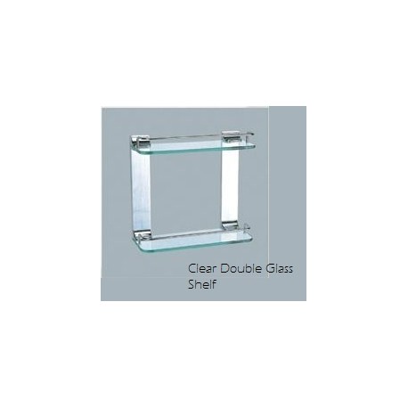 Clear Double Glass Shelf