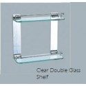 Clear Double Glass Shelf