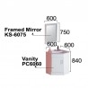 Corner Vanity 600mm
