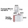 Corner Vanity 600 x 900