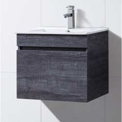 Timber look wall hung vanity - Forest Grey