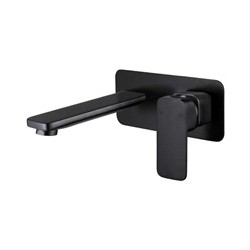 Elegant Wall Mixer With Outlet (Black)