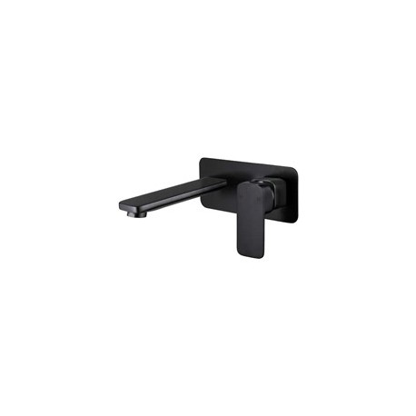 Elegant Wall Mixer With Outlet (Black)