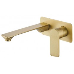 Bateau Wall Mixer With Outlet (Brushed Gold)