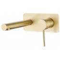 Ideal Wall Mixer With Outlet (Brushed Gold)