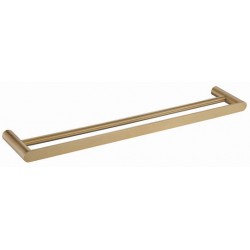 Sleek Double Towel Rail (Brushed Gold)