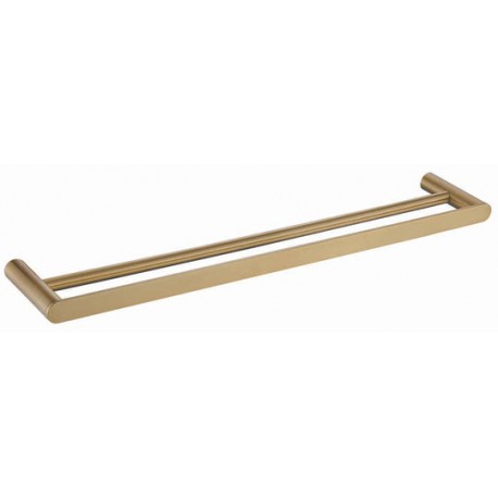 Sleek Double Towel Rail (Brushed Gold)