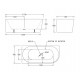 Milan Corner Bathtub 1700MM