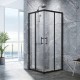 Corner Sliding1080-1100mm Doors Shower Screen Matt Black