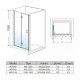 860-900mmFrameless Bifold Pivot Shower Screen Door Wall to Wall Large Entry