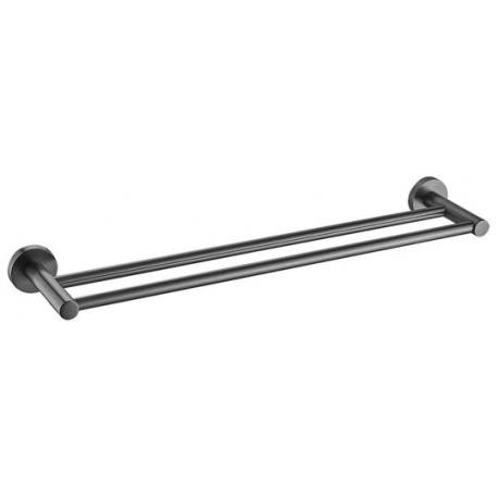 Ideal Double Towel Rail (Brushed Gun Metal)