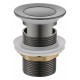 Push Plug Waste With Overflow 32mm (Brushed Gun Metal)