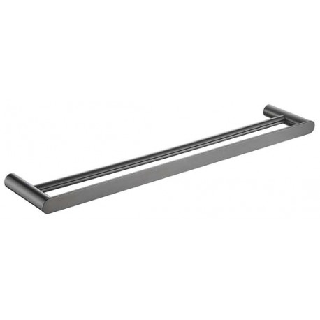 Sleek 600mm Double Towel Rail (Brushed Gun Metal)