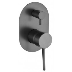 Ideal Wall Mixer With Diverter (Brushed Gun Metal)