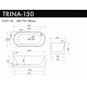 Trina-1500mm Free Standing Bath