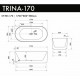 Trina-1700mm Free Standing Bath