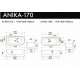 Anika-1700mm Gloss White Free Standing Bath