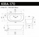 Kira-1700mm Gloss White Free Standing Bath