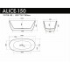 Alice-150mm Gloss White Free Standing Bath