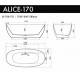  Alice-170mm Gloss White Free Standing Bath