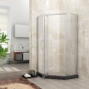 860-900mmSHOWERS Diamond Semi Frameless Shower Screen