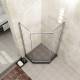 860-900mmSHOWERS Diamond Semi Frameless Shower Screen