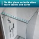 10mm Fully Frameless Shower Screen Enclosure Silver