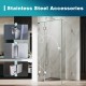 10mm Fully Frameless Shower Screen Enclosure Silver