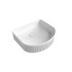 Cyrus Gloss White Arch Above Counter Basin With V Groove Surface