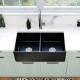 Benson Double Butler Sink, Matte Black