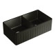 Benson Double Butler Sink, Matte Black