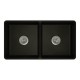 Benson Double Butler Sink, Matte Black