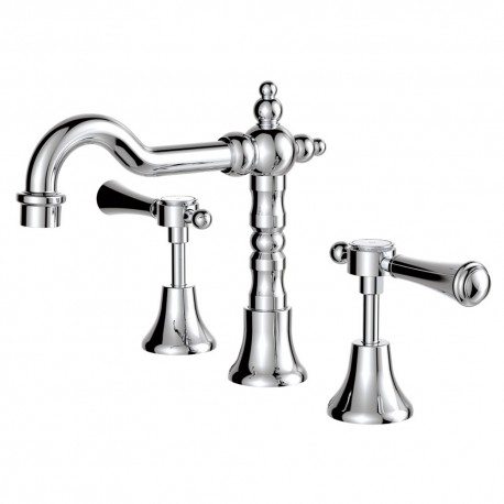 Lillian Lever Basin Set, Chrome