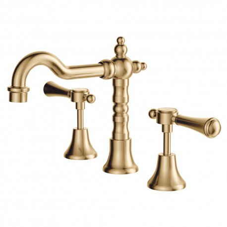 Lillian Lever Basin Set, Urban Brass