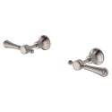 Lillian Lever Wall Top Assemblies, Brushed Nickel