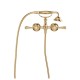 Lillian Lever Exposed Bath Tap Set with Hand Shower, Urban Brass