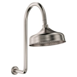 Lillian Wall Arm Shower Set, Brushed Nickel