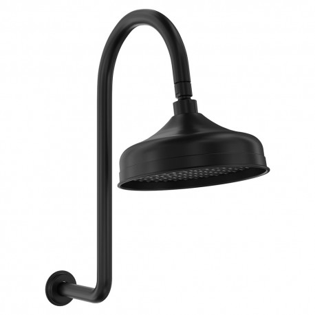 Lillian Wall Arm Shower Set, Matte Black