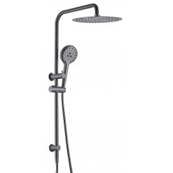 Ideal Shower System With Rail (Brushed Gun Metal)