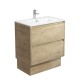 Joli Amato 750 Scandi Oak Vanity On Kick