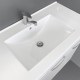 Dolce Amato 750 Satin White Wall-Hung Vanity, Industrial Panels