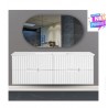 Elena Series White Wall Hung Vanity Set With StoneTop& Undermount Basin