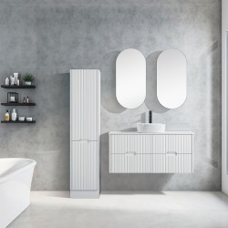 Elena Series White Wall Hung Vanity Optional Match top:Ceramic Top/Stone Top /Stone Top With Undermount Basin