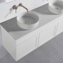 Paris Series White Wall Hung VanitySet With StoneTop