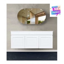 Paris Series White Wall Hung VanitySet With Ceramic Slimline Top