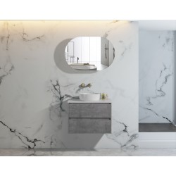 Mina Collection Grey Concrete Colour Wall Hung Vanity Only