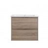 Mina Collection Timber Colour Wall Hung Vanity Only