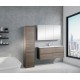 Mina Collection Timber Colour Wall Hung Vanity Set With Ceramic Slimline Top