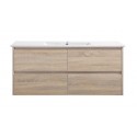 Mina Collection Timber Colour Wall Hung Vanity Set With Stone Top&Undermount Basin